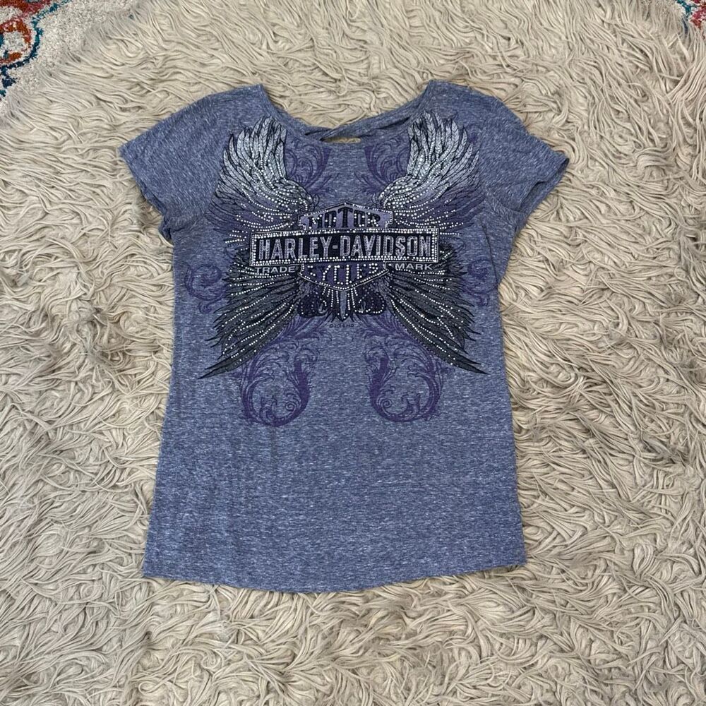 Harley Davidson rhinestone T-shirt